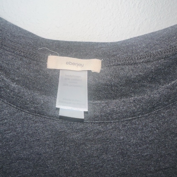 Eberjey Dark Grey Long Sleeve Slouchy Top Size Small - Picture 6 of 7
